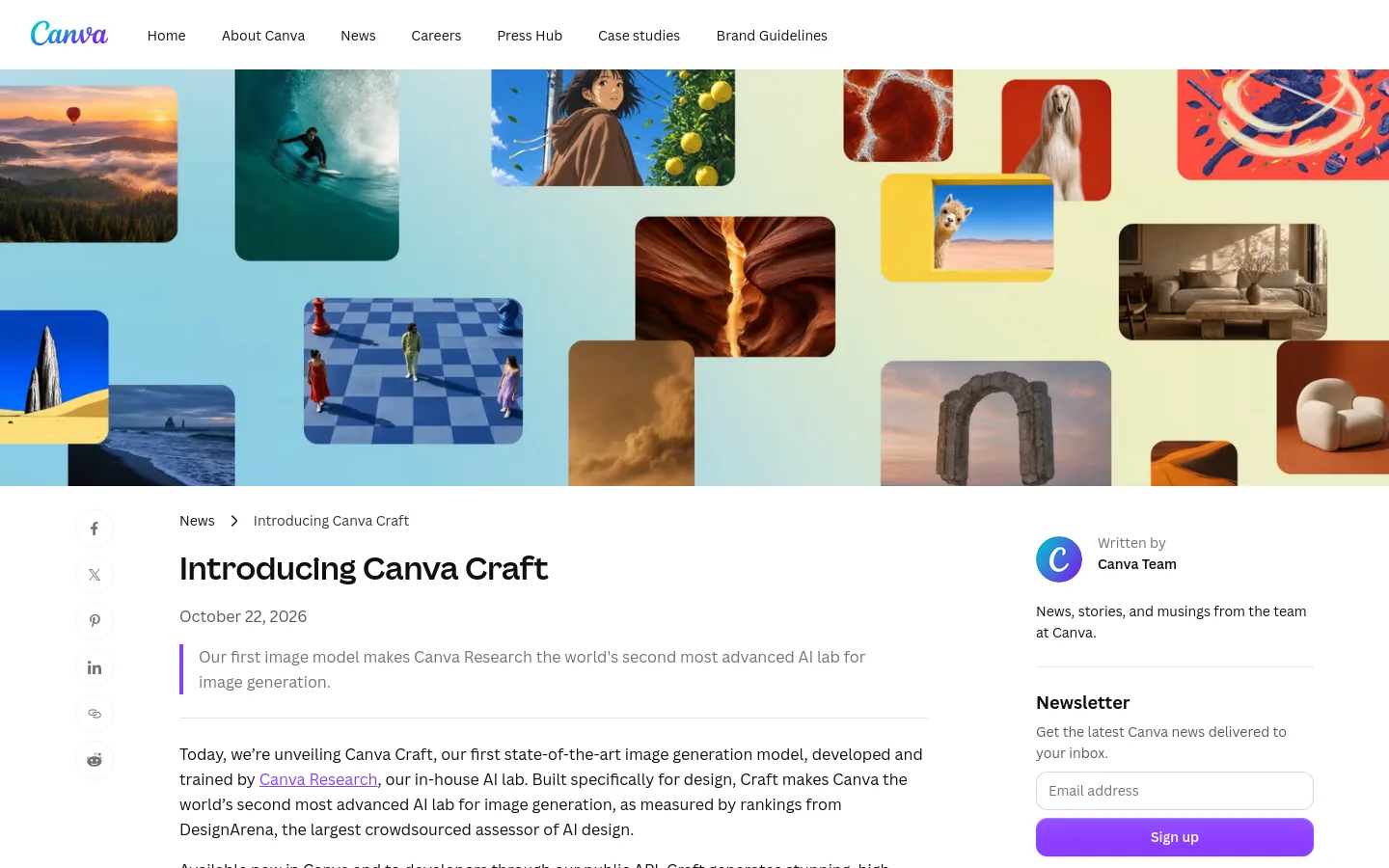 Canva Craft product screenshot