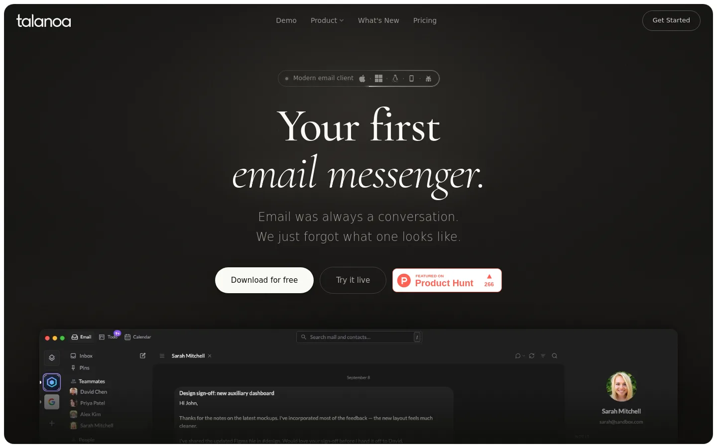 Talanoa product screenshot