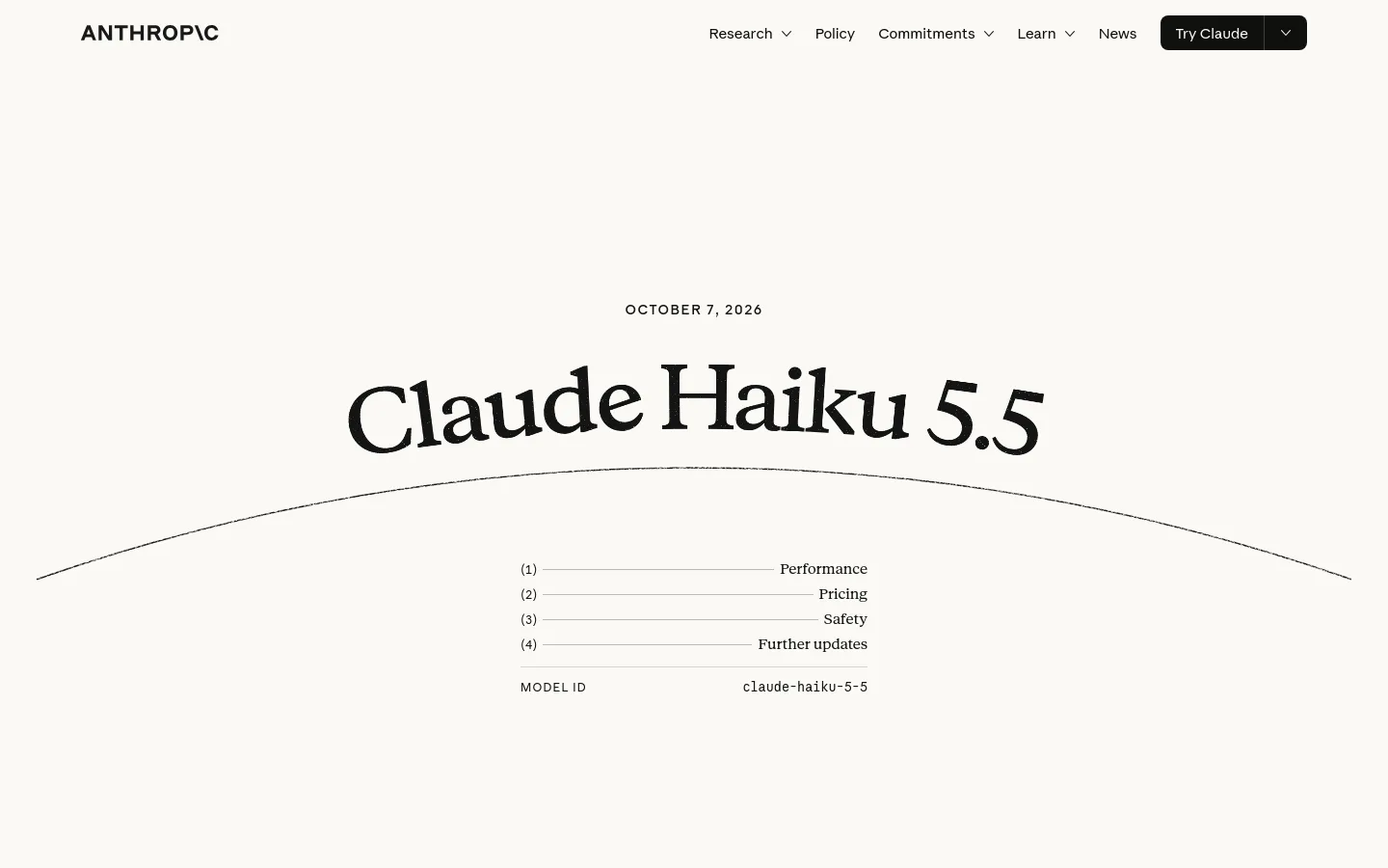 Claude Haiku 5.5 product screenshot