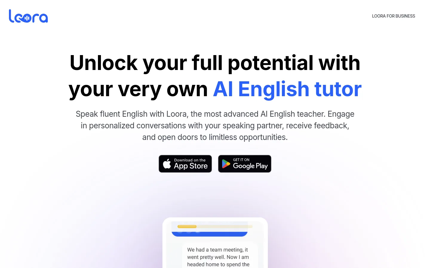 Loora product screenshot