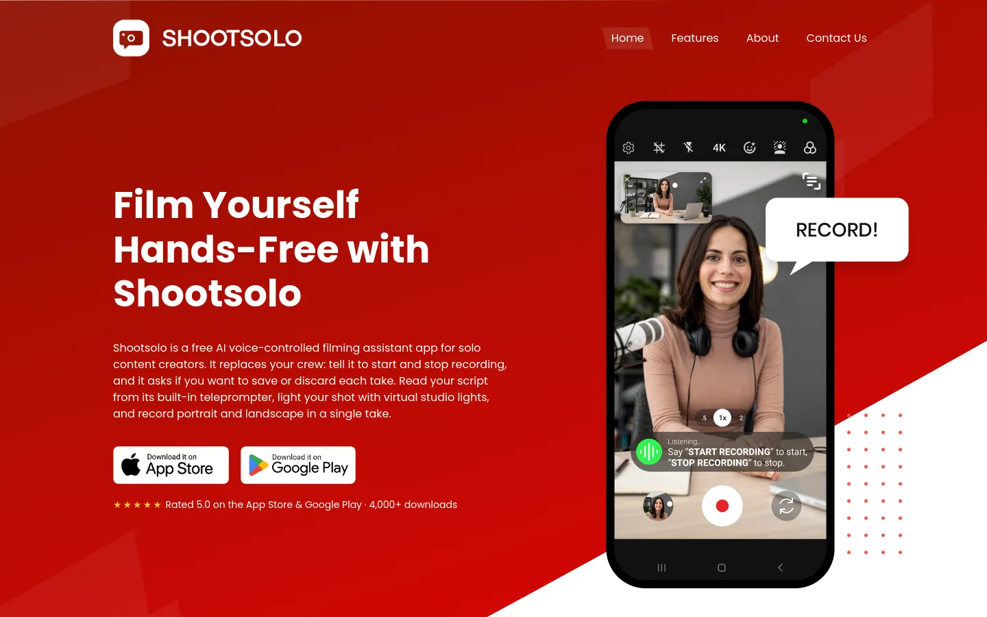 Shootsolo product screenshot