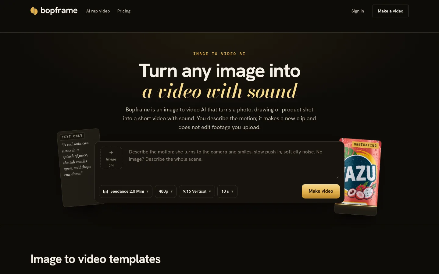 Bopframe product screenshot