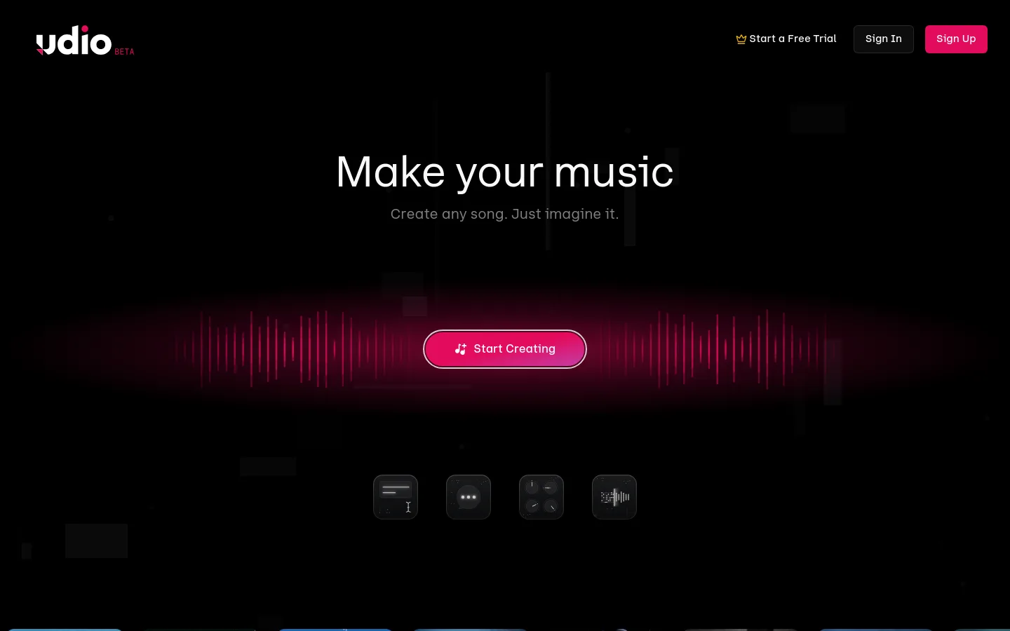 Udio product screenshot