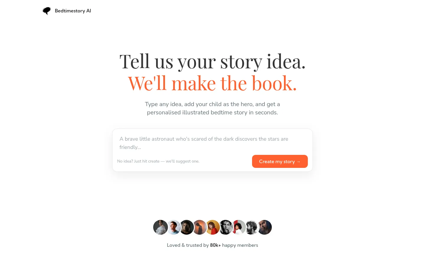 Bedtimestory.ai product screenshot