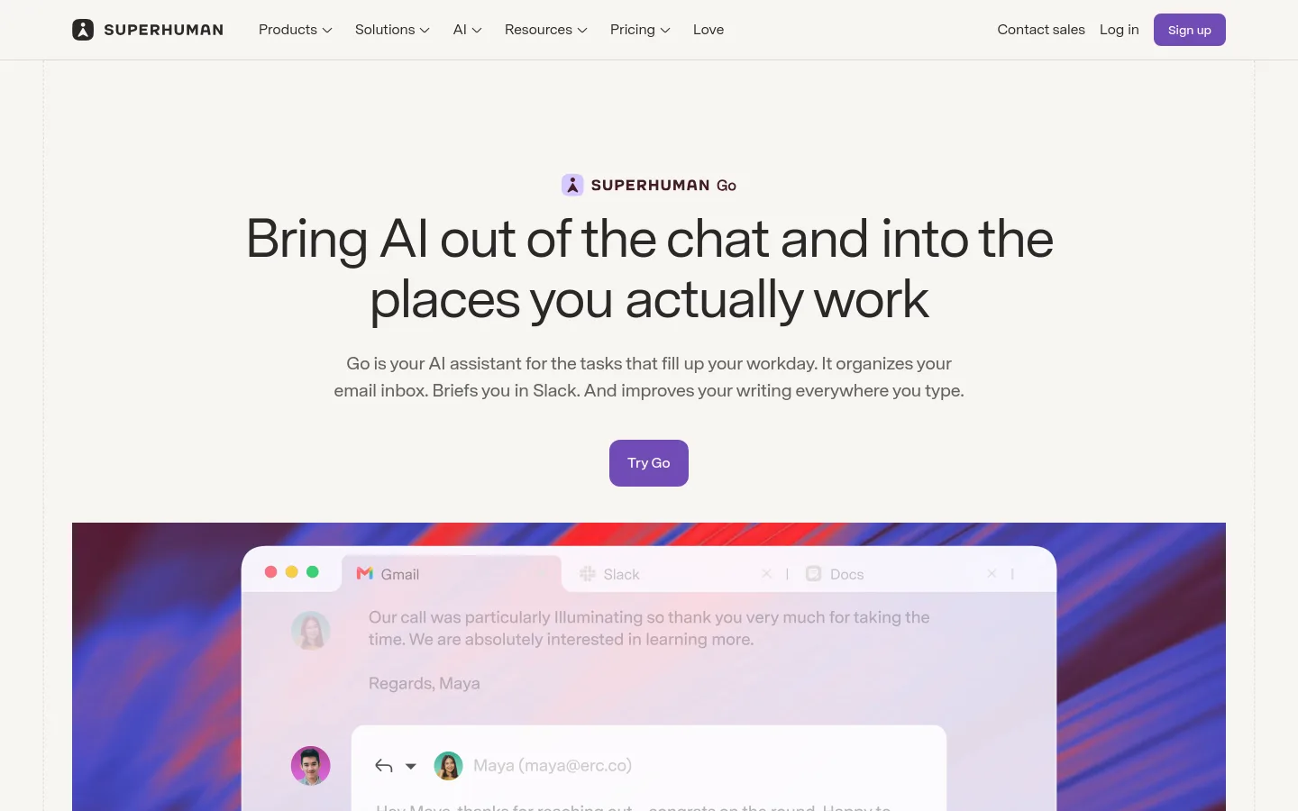 Superhuman Go product screenshot