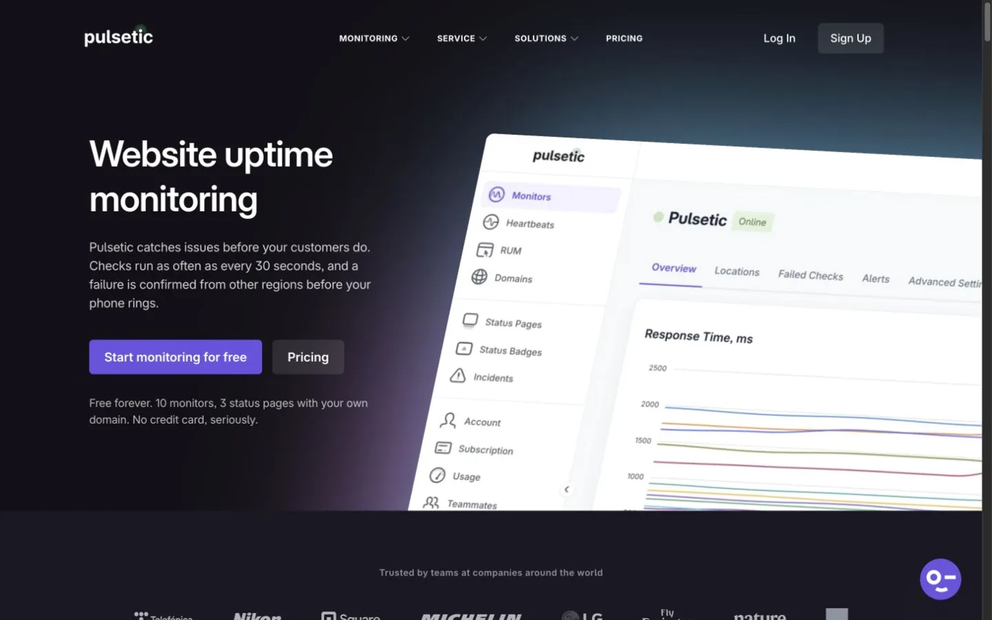 Pulsetic product screenshot