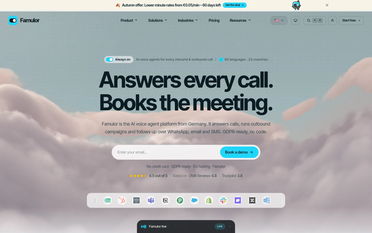 Famulor product screenshot