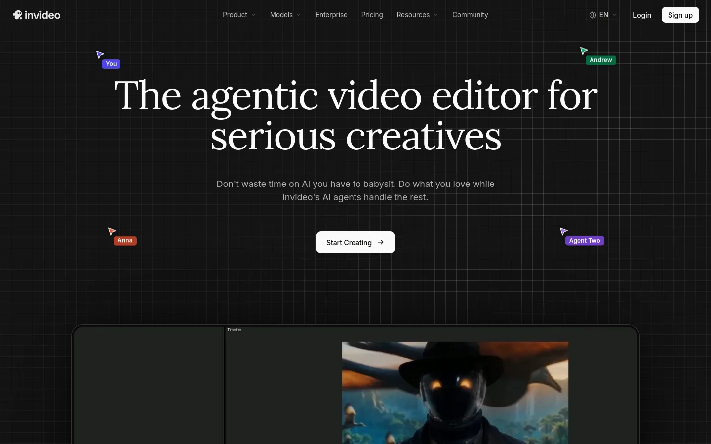 Invideo product screenshot