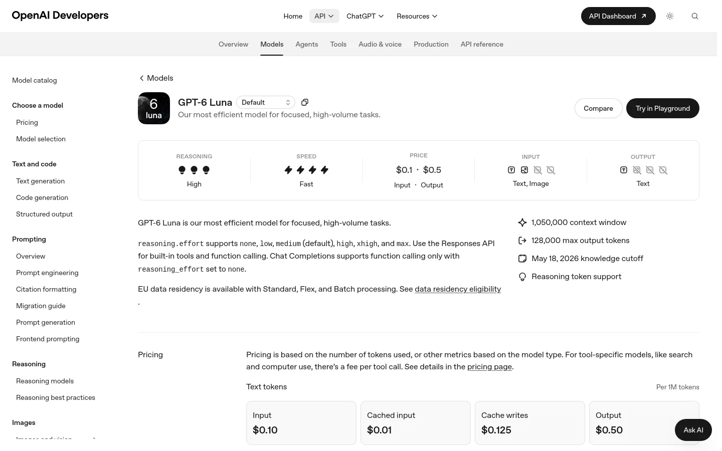 GPT-6 Luna product screenshot