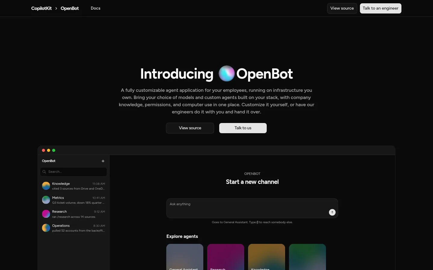 OpenBot product screenshot
