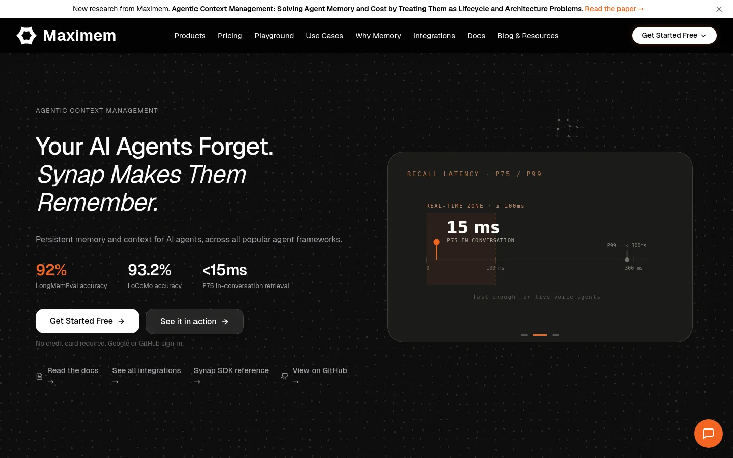 Maximem Synap product screenshot