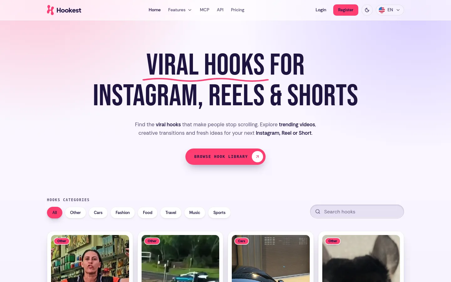 Hookest product screenshot