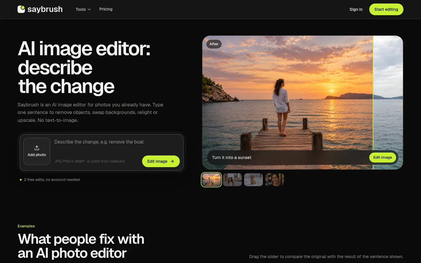 Saybrush product screenshot