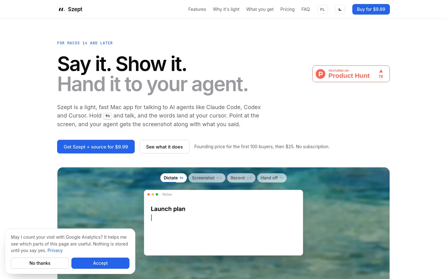 Szept product screenshot