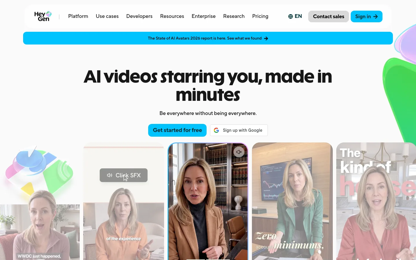 HeyGen product screenshot