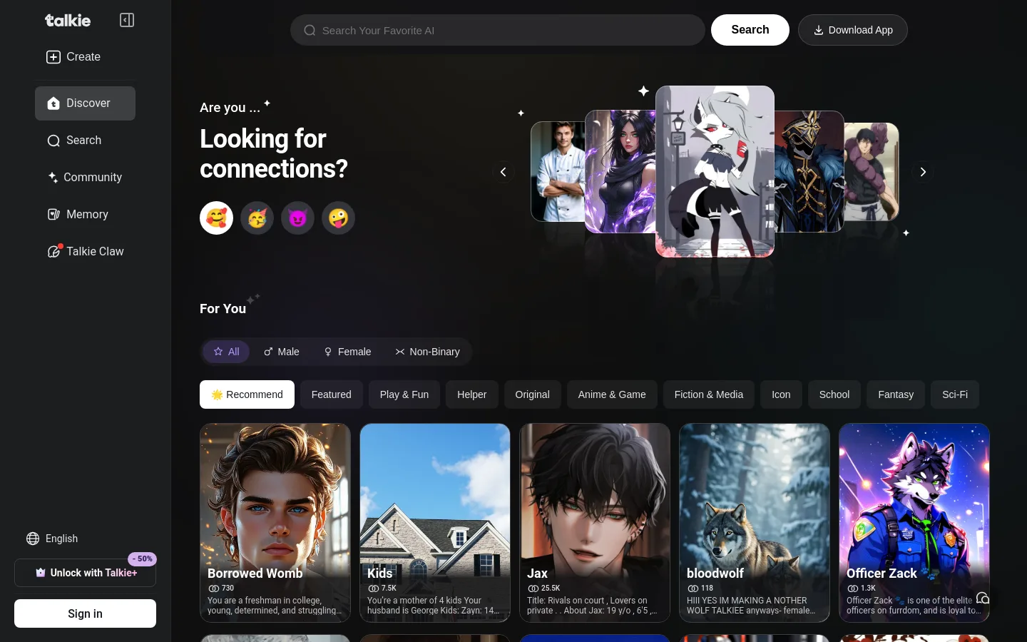 Talkie product screenshot