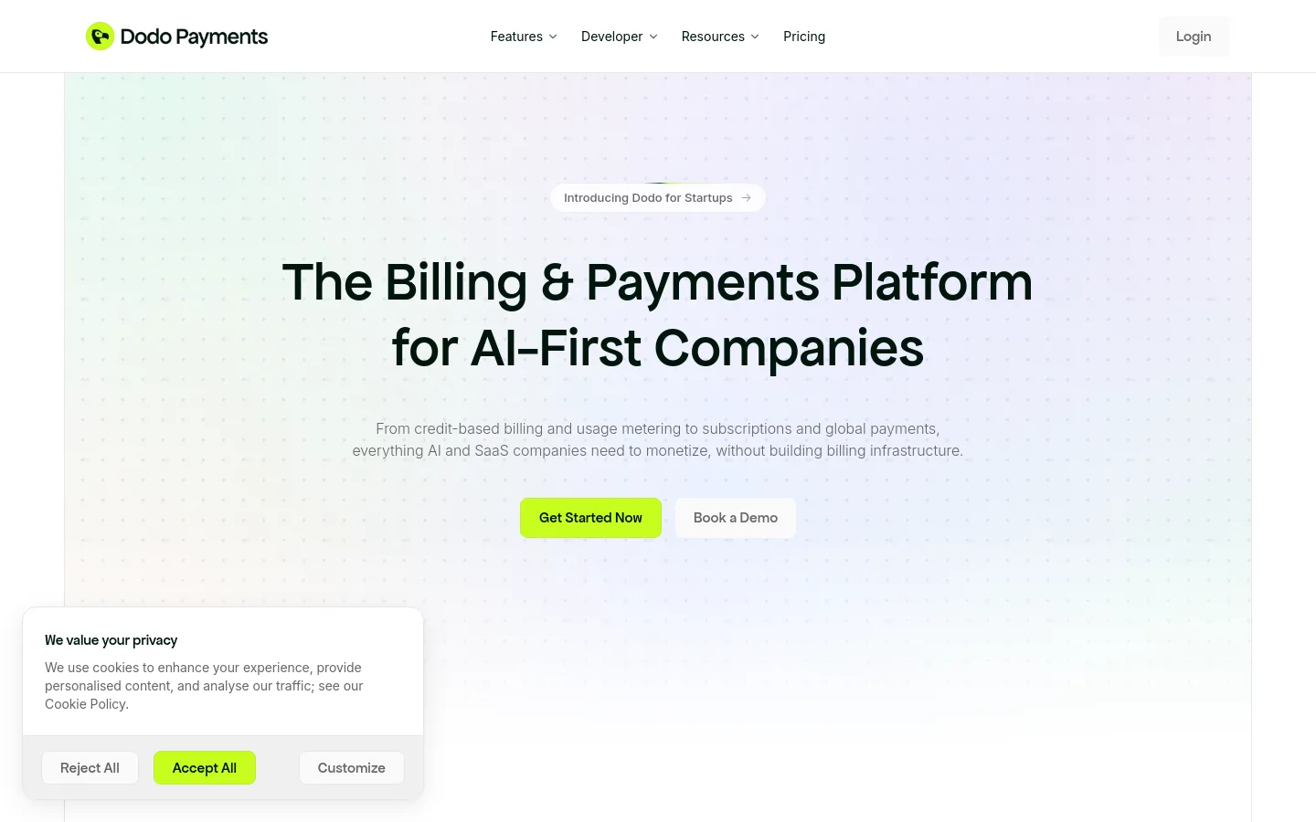 Dodo Payments product screenshot