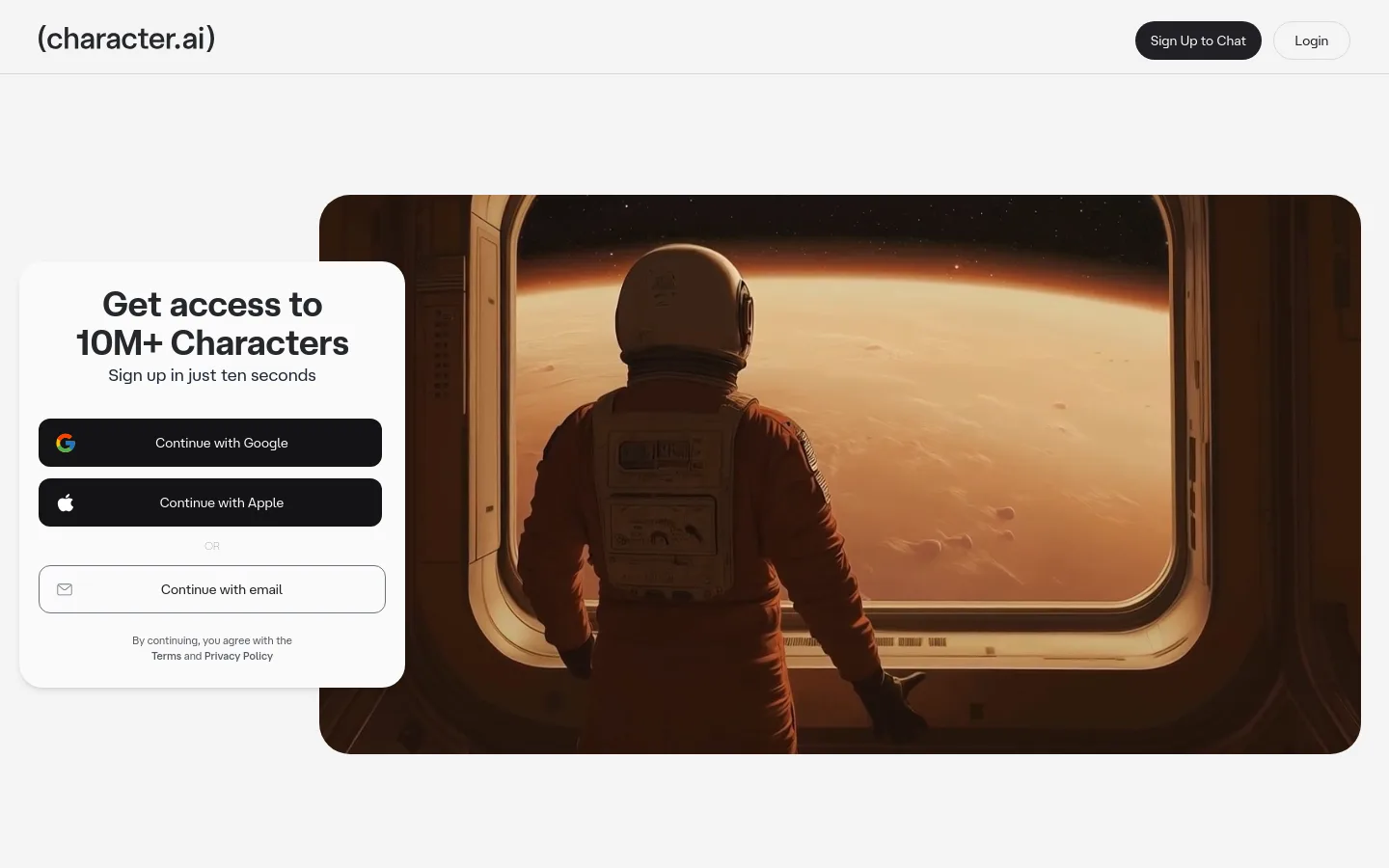 Character.AI product screenshot