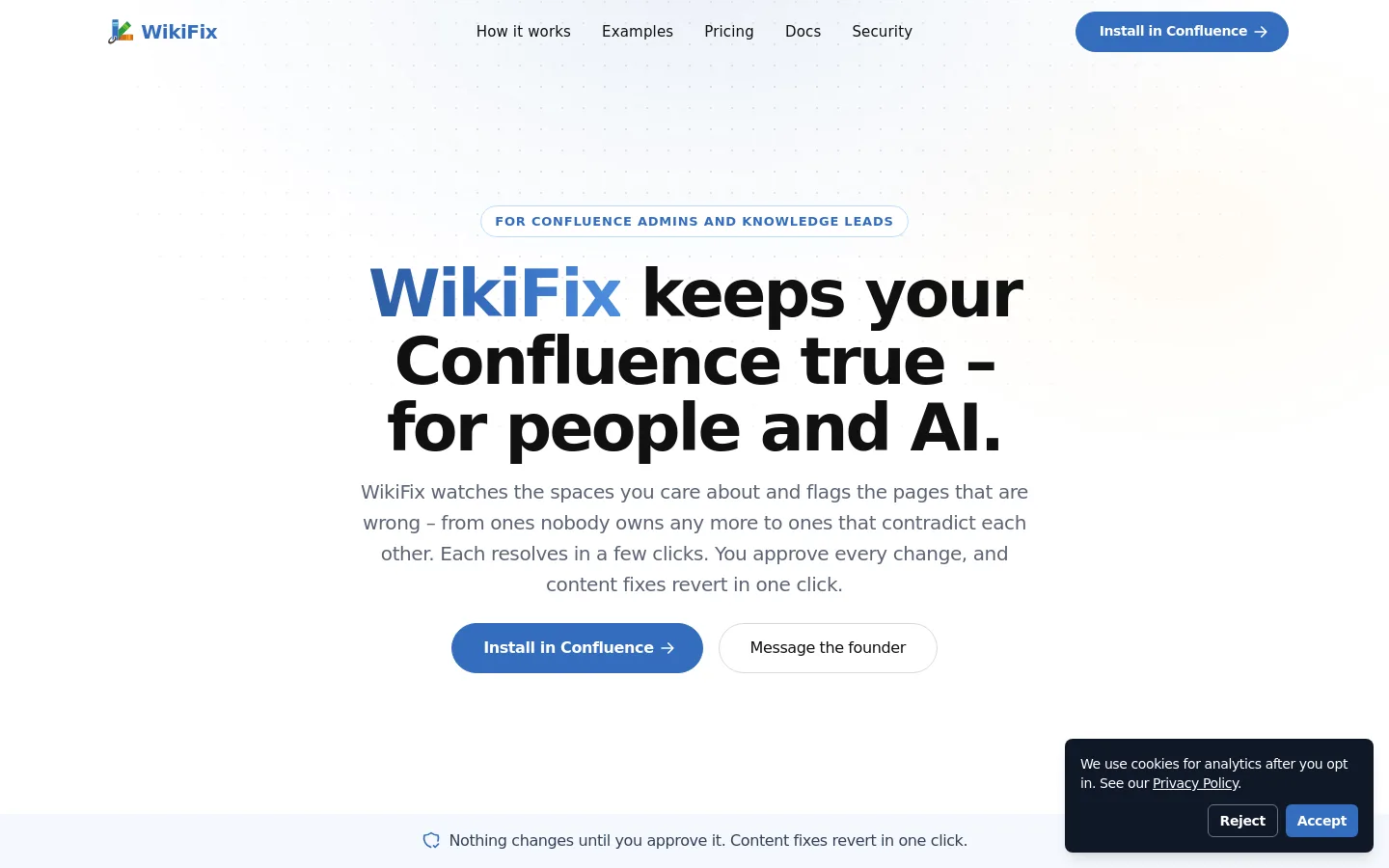 WikiFix product screenshot