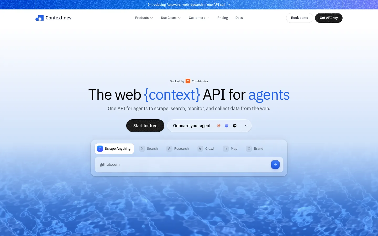 Context.dev product screenshot