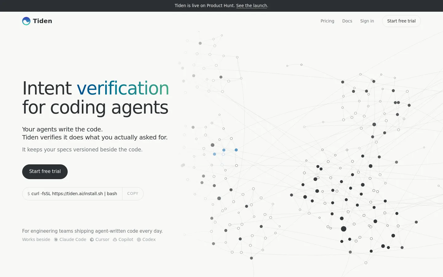 Tiden product screenshot