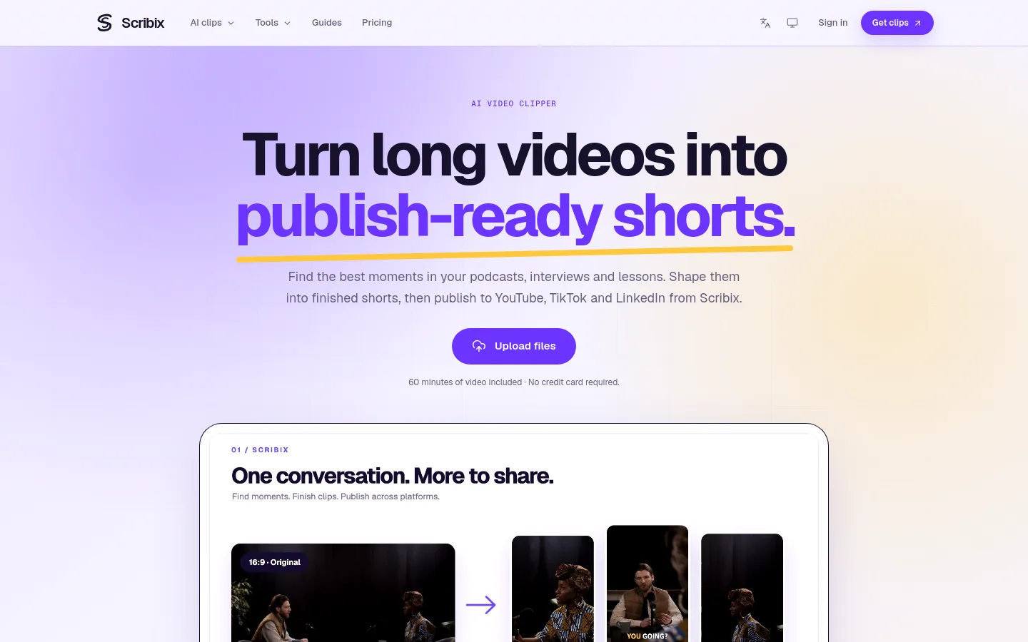 Scribix product screenshot