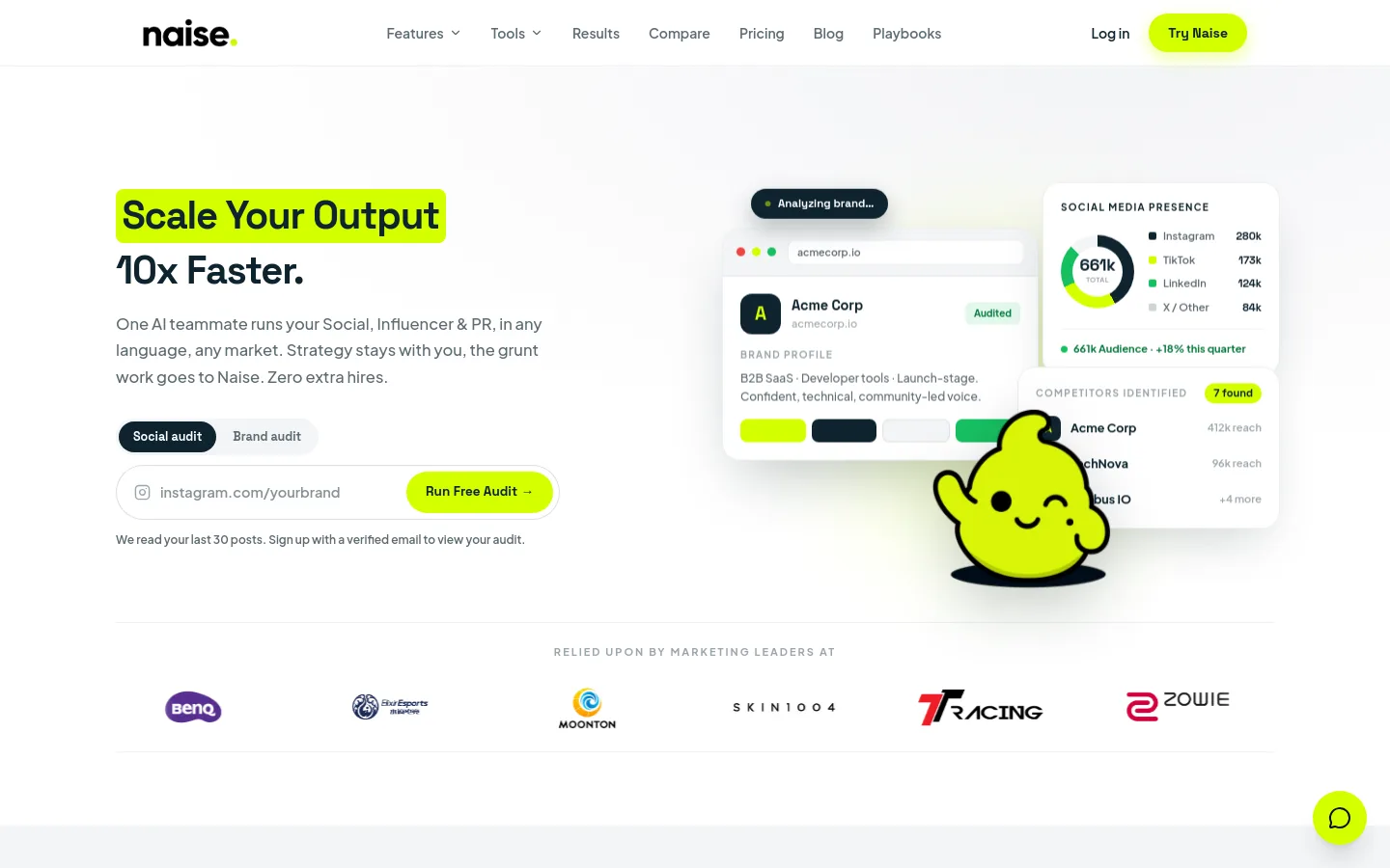 NAISE AI product screenshot