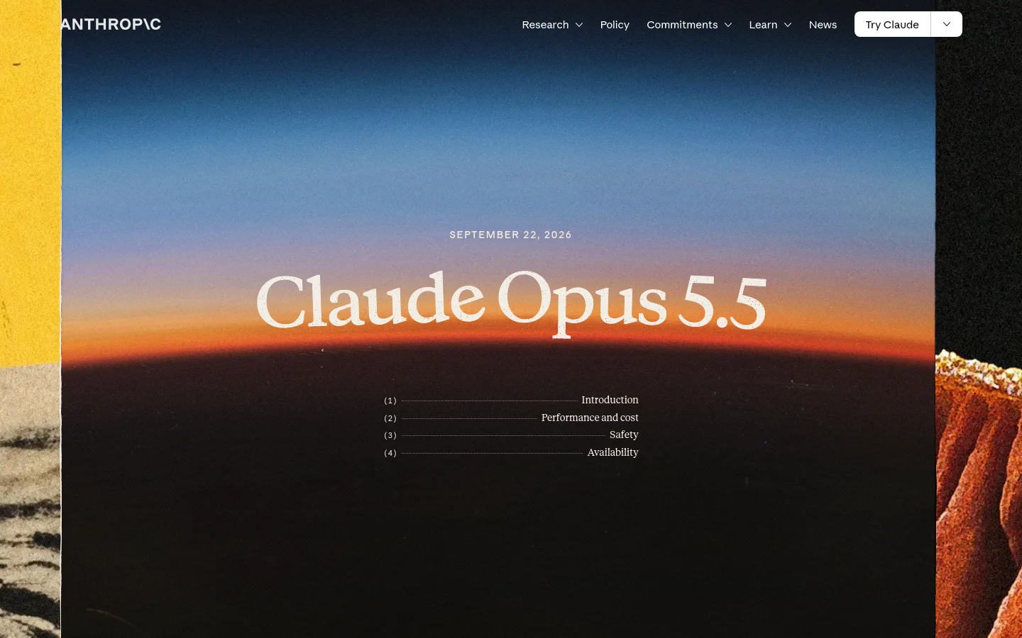 Claude Opus 5.5 product screenshot