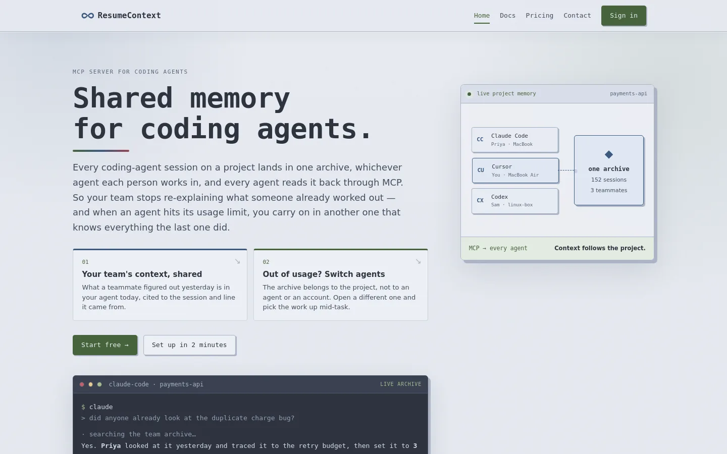 ResumeContext product screenshot
