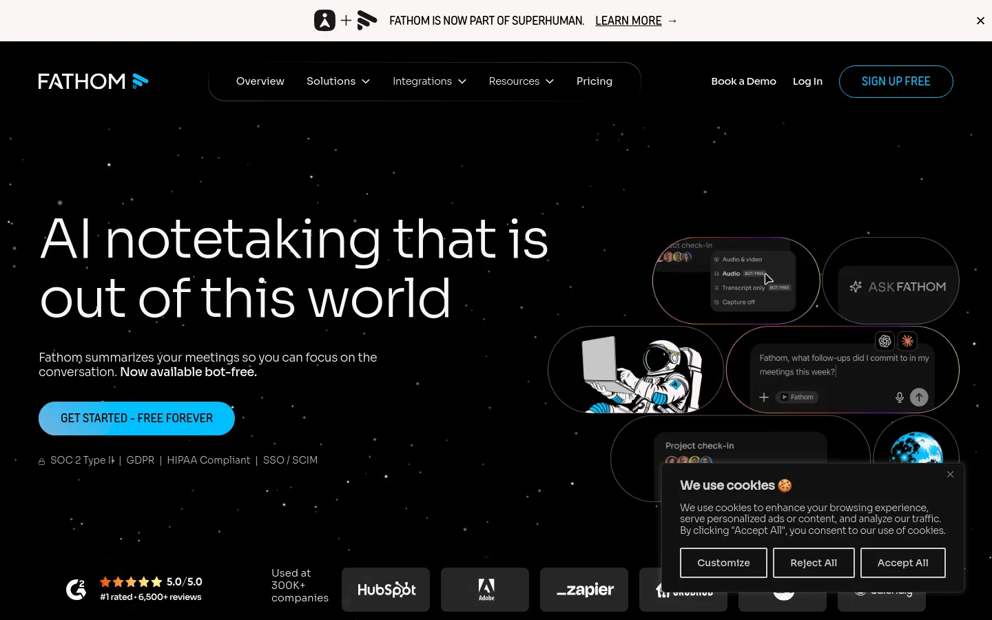 Fathom product screenshot