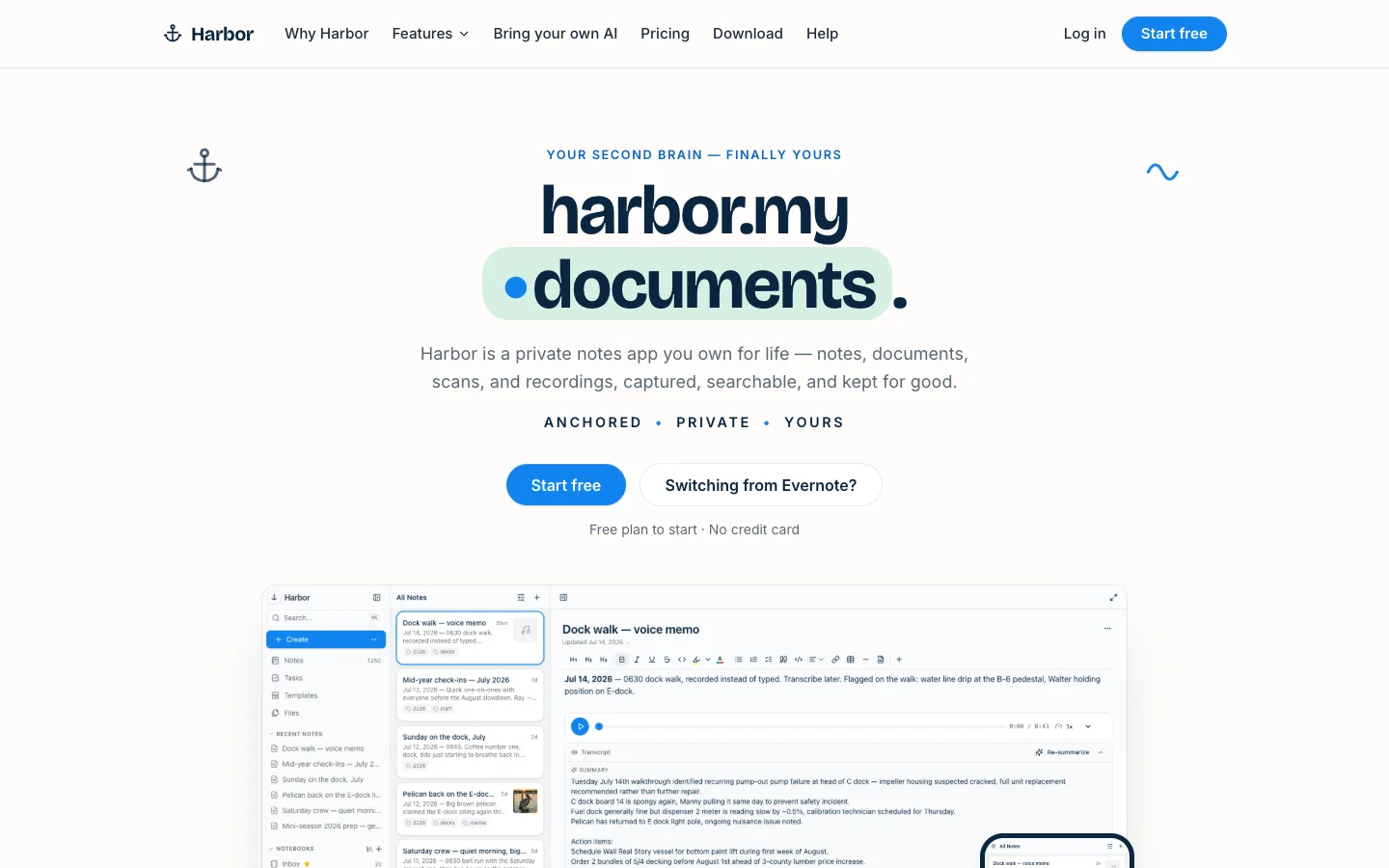Harbor product screenshot