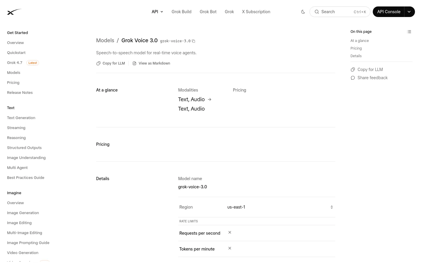 Grok Voice 3.0 product screenshot