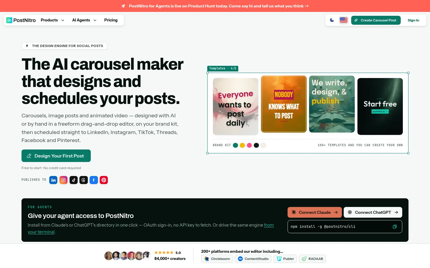 PostNitro product screenshot
