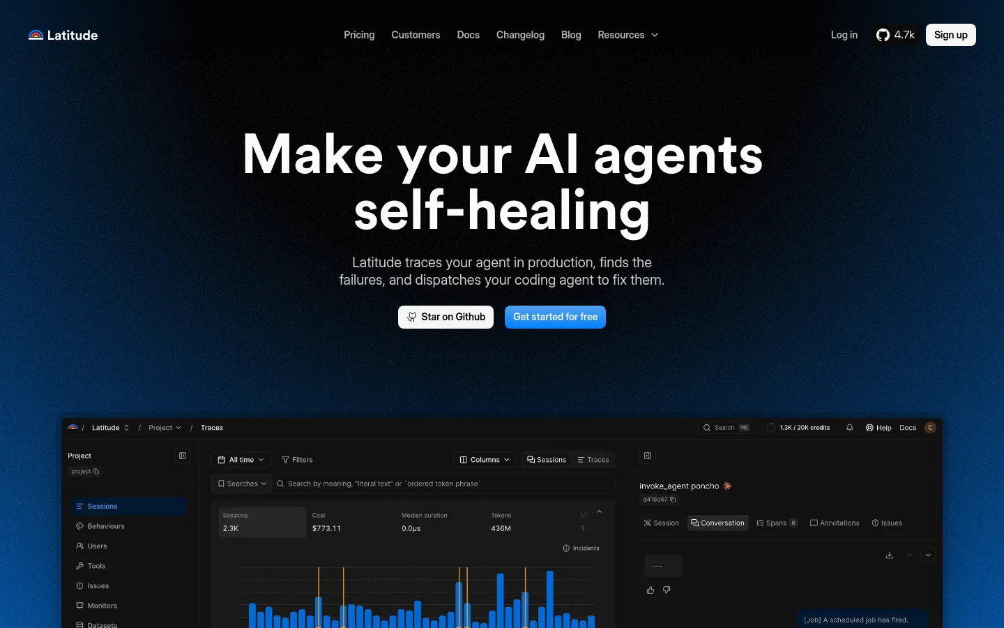 Latitude product screenshot