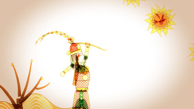 Shadow Puppetry style: Hou Yi Shoots the Suns
